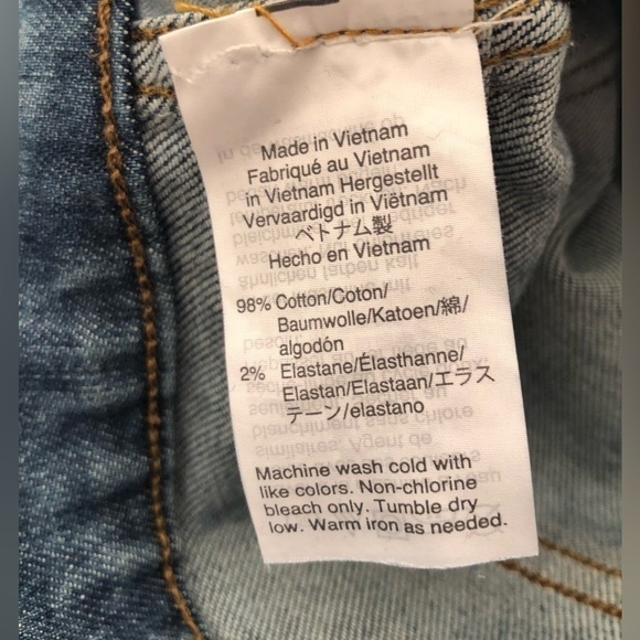 Madewell Cali Demi Boot Jeans Raw Hem Cropped Blue Size 25 - Picture 5 of 11